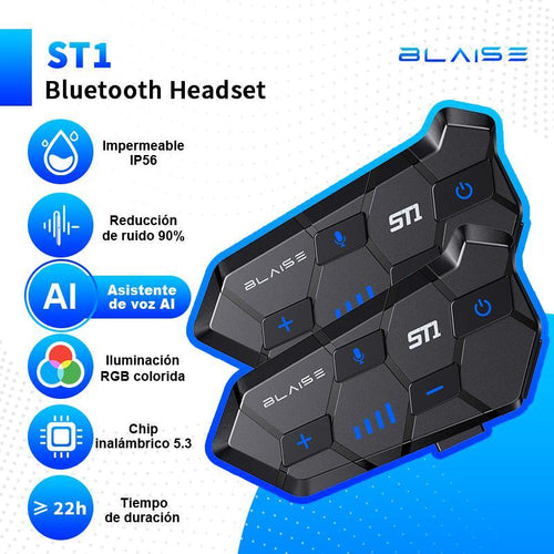 Auricular Bluetooth Casco Moto Blaise ST1